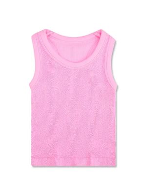 Rose Smocked Racerback Tank Top