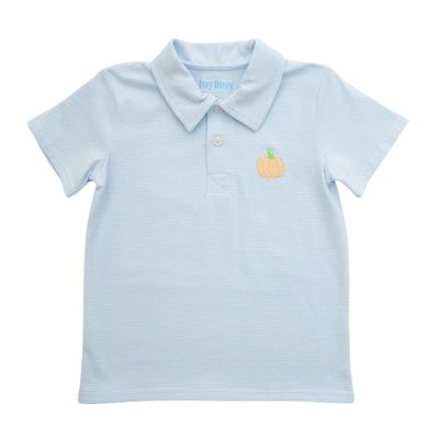 Pumpkin Polo Blue Stripe