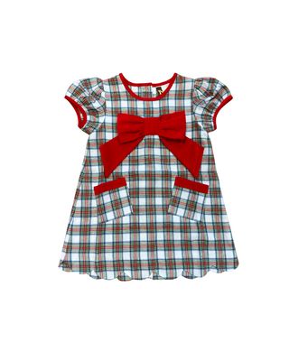 Amelia Bow Dress, Christmas Plaid '26
