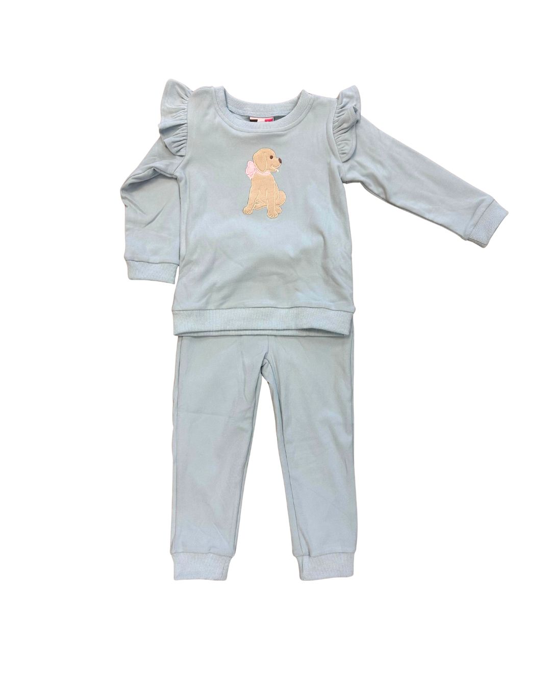 Puppy Applique Girls Jogger Set