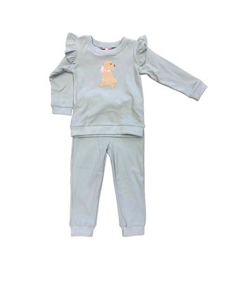 Puppy Applique Girls Jogger Set