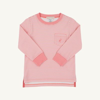 LS Carter Crewneck, Parrot Cay Coral Stripe