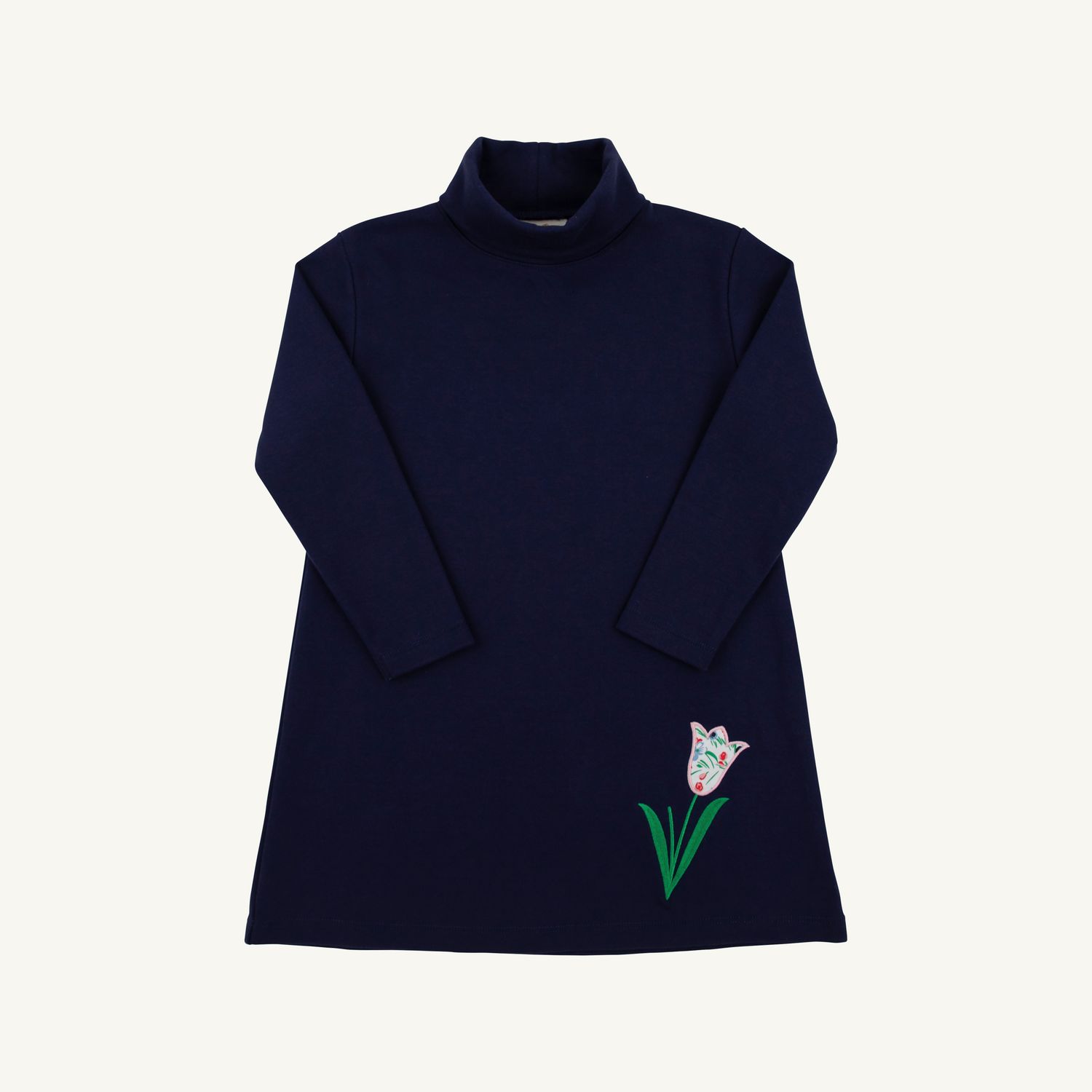 Tatum's Turtleneck Dress, Nantucket Navy Tulip
