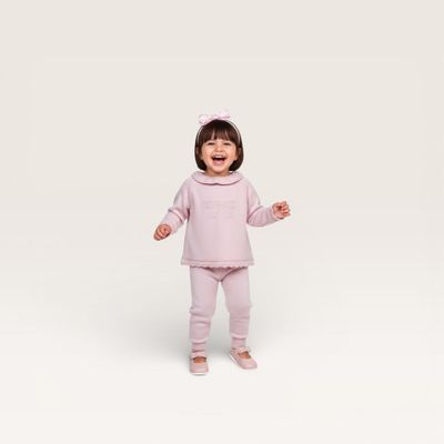 Bow Jogger Set, Pink