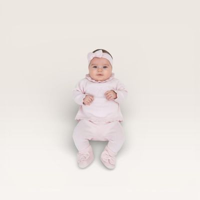 Bow Jogger Set, Pink