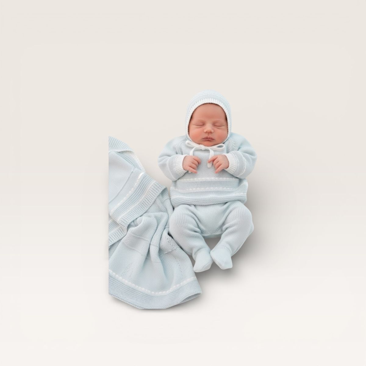 Stripe Layette 3 Piece Set, Blue