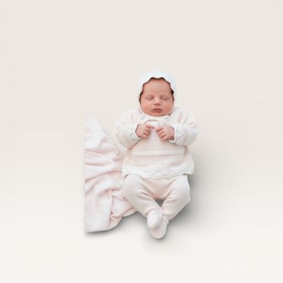 Stripe Layette 3 Piece Set, Pink