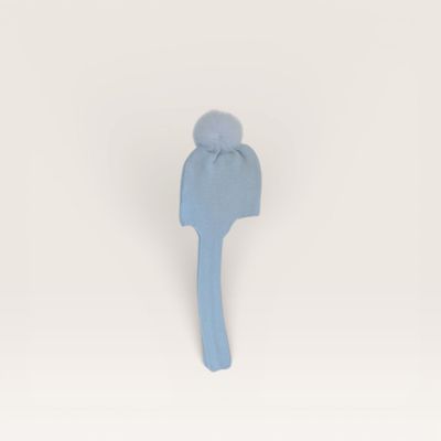 Wide Tie Aviator Hat, Light Blue