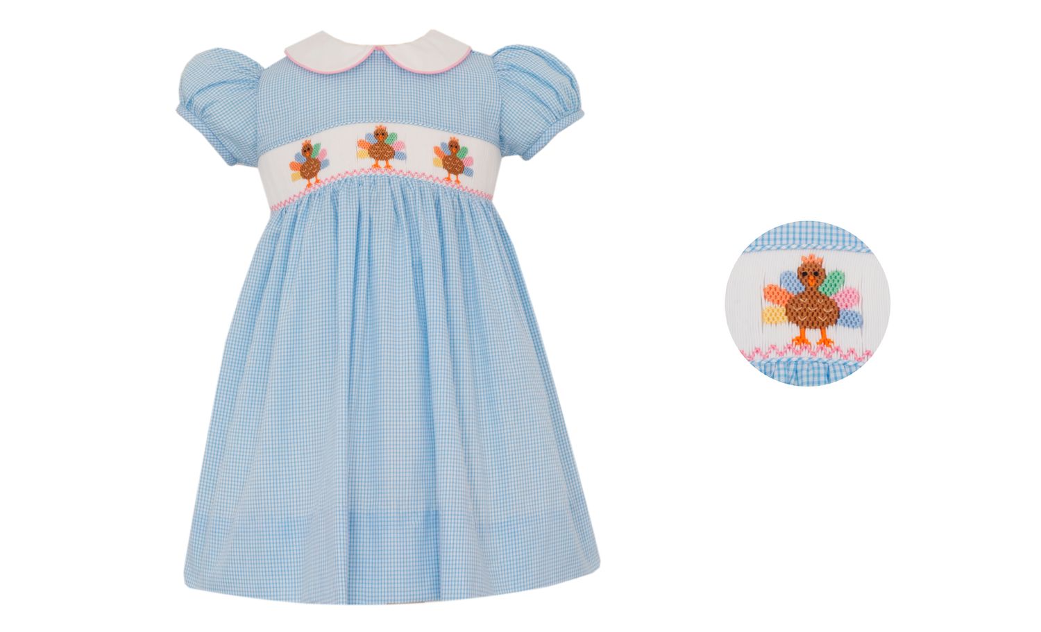 Turkey Dress, Blue Check