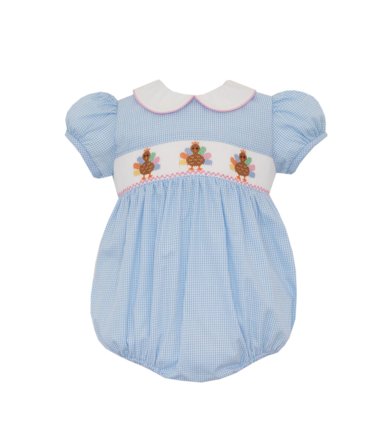 Turkey Girl Bubble, Blue Check