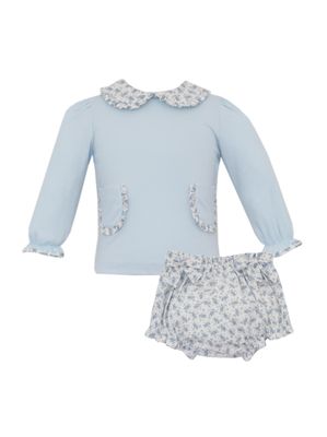 Bloomer Set, Blue Floral
