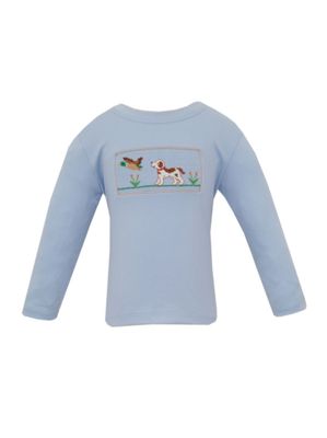 Lt Blue Knit Tshirt, Hunting Dogs