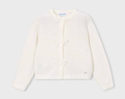 Knit Cardigan With Bows
