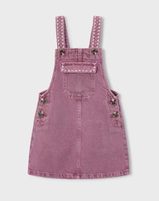 Embroidered Overall Dress