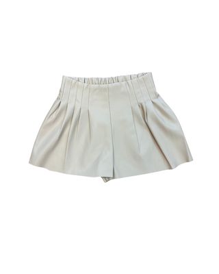 Faux Leather Shorts, Biscuit