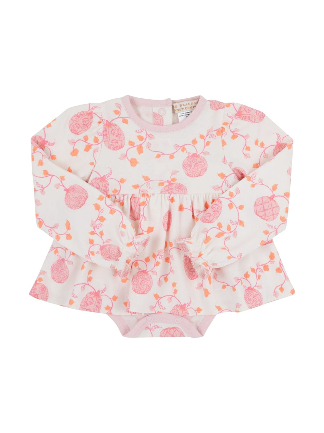 LS Daisy Diaper Cover Dress, Gourd-geos/Palm Beach Pink