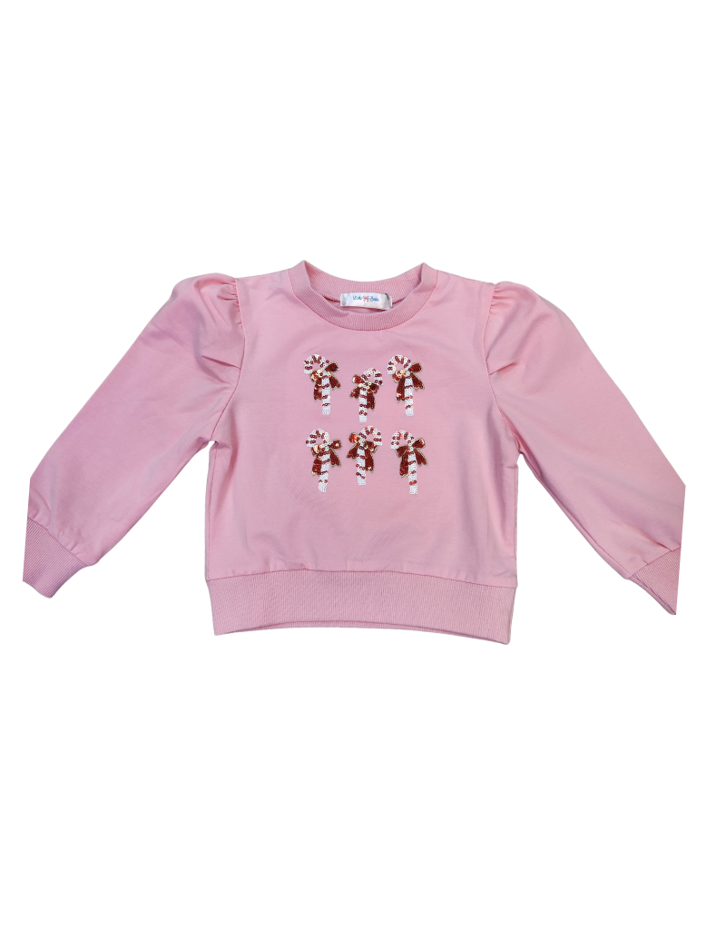 CCane Pink Sequin Puff LS Shirt