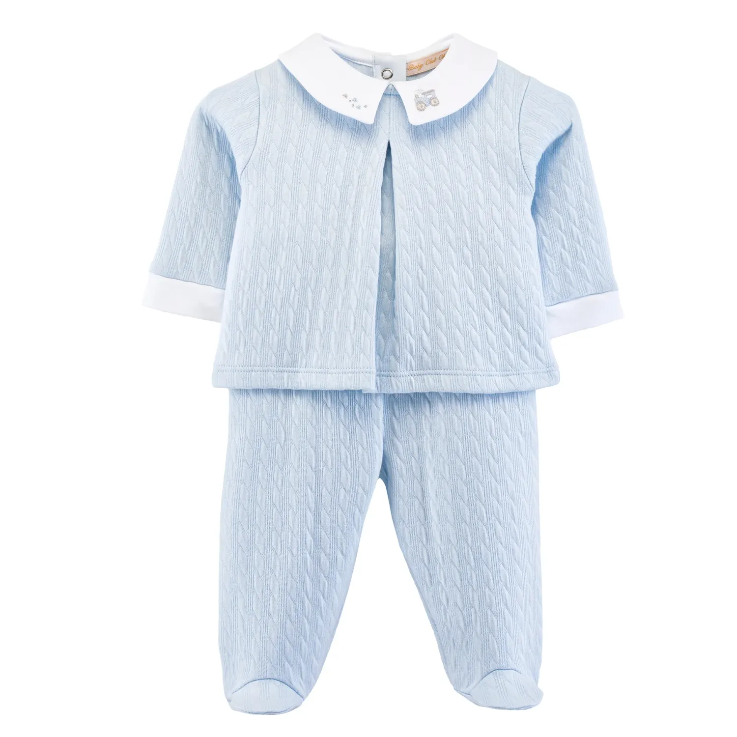 Little Train Pima Jacquard Pant Set