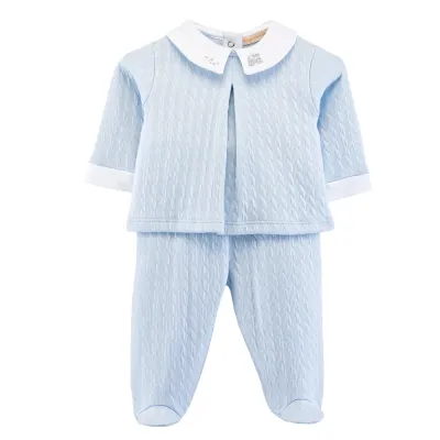 Little Train Pima Jacquard Pant Set