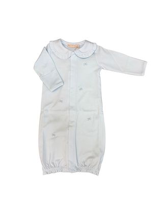 Little Bows Embr Pima Gown, Blue