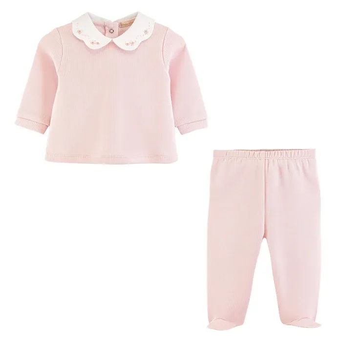 Pretty Bows &amp; Roses Pima Jacquard Pant Set