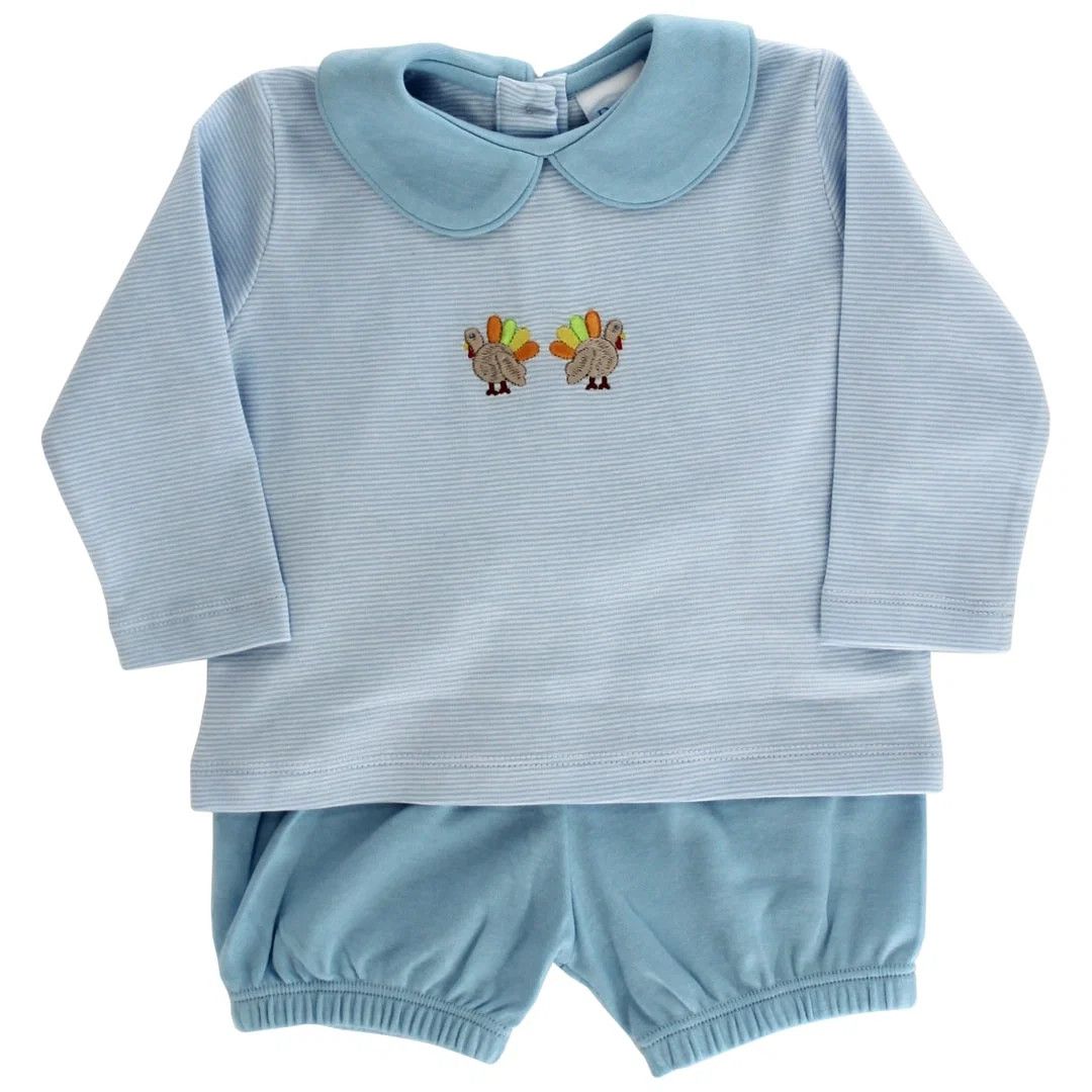 Turkey Trot Bloomer Set, Blue