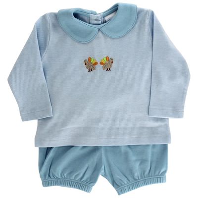 Turkey Trot Bloomer Set, Blue