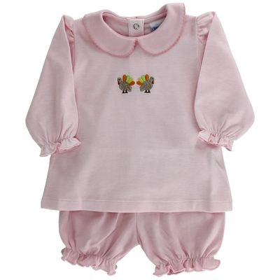 Turkey Trot Bloomer Set, Pink