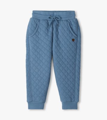 Faded Denim Quilted Jogger