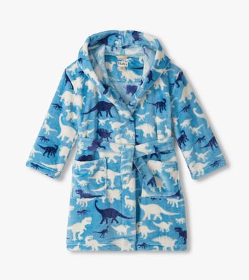 Dino Silhouette Fuzzy Fleece Robe
