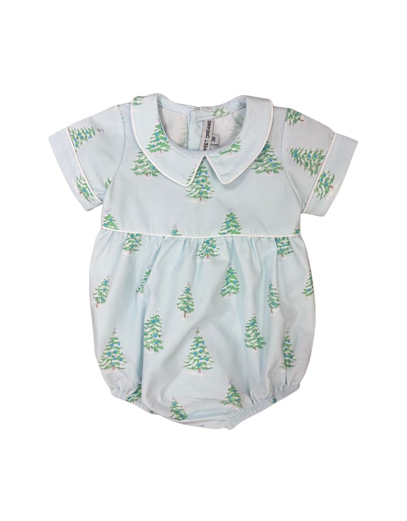 Christmas Tree Print Blue Bubble