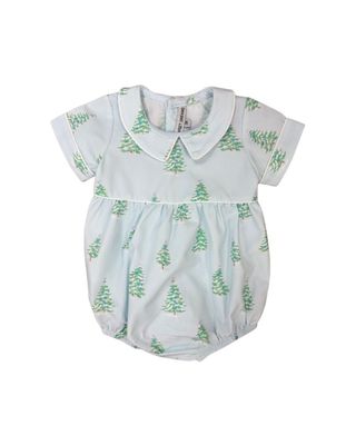 Christmas Tree Print Blue Bubble