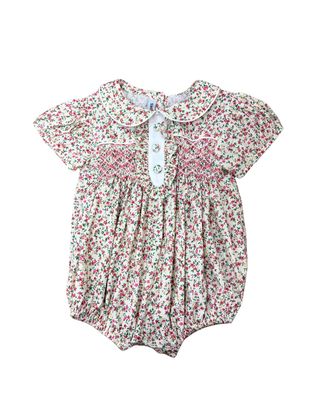 Samantha Floral Smocked Bubble