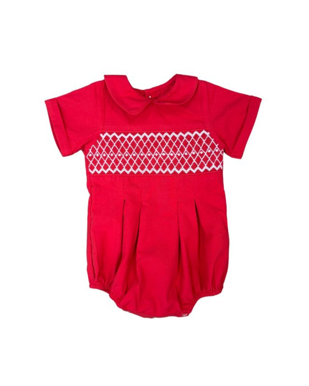 Joseph Red Smocked Bubble