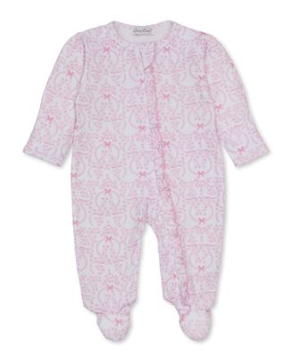 PRT Footie w Zip. Delicate Blooming Bows