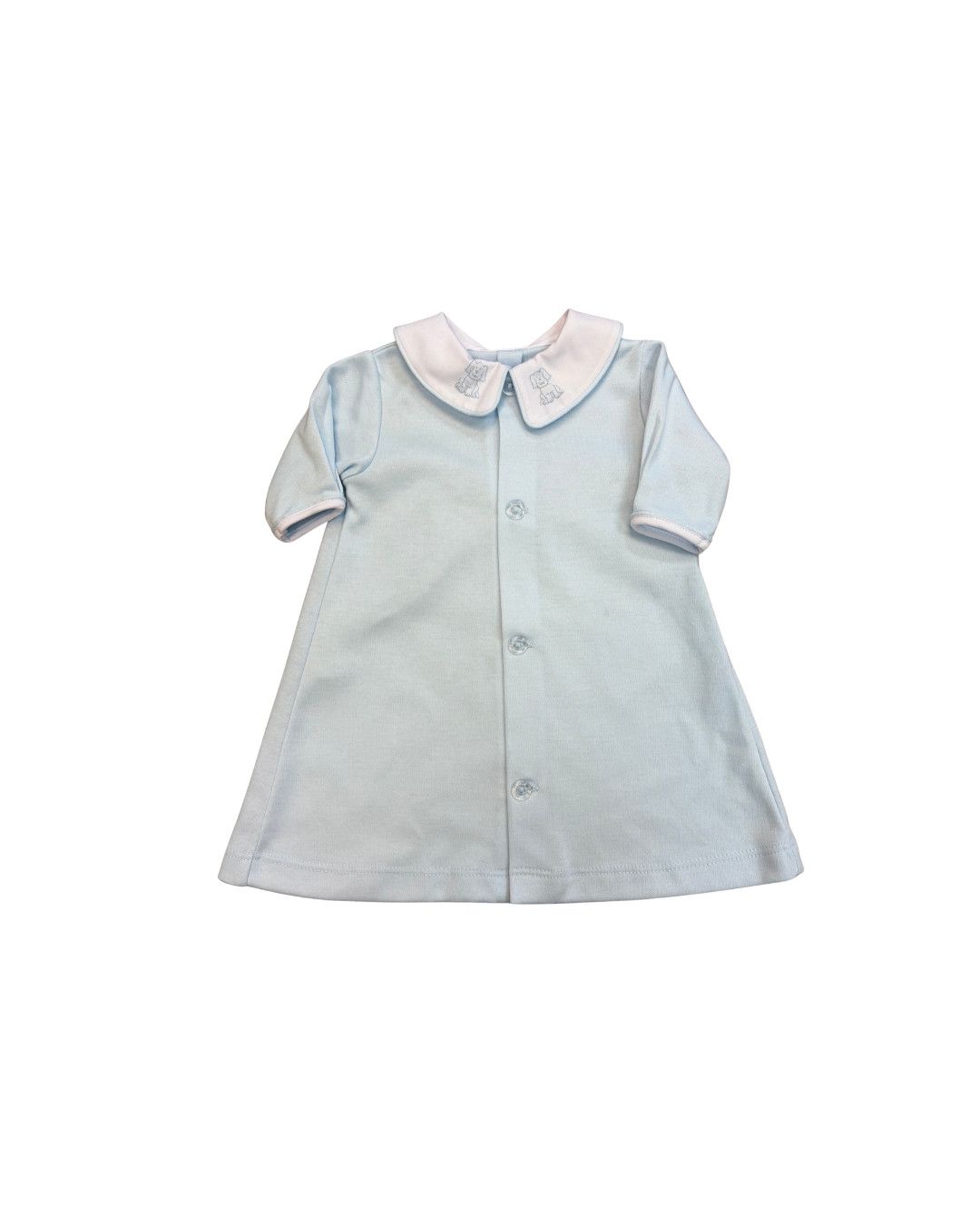  Blue Knit Day Gown w/ Puppy