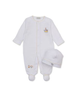 Noahs Journey Embr Footie/Hat Set