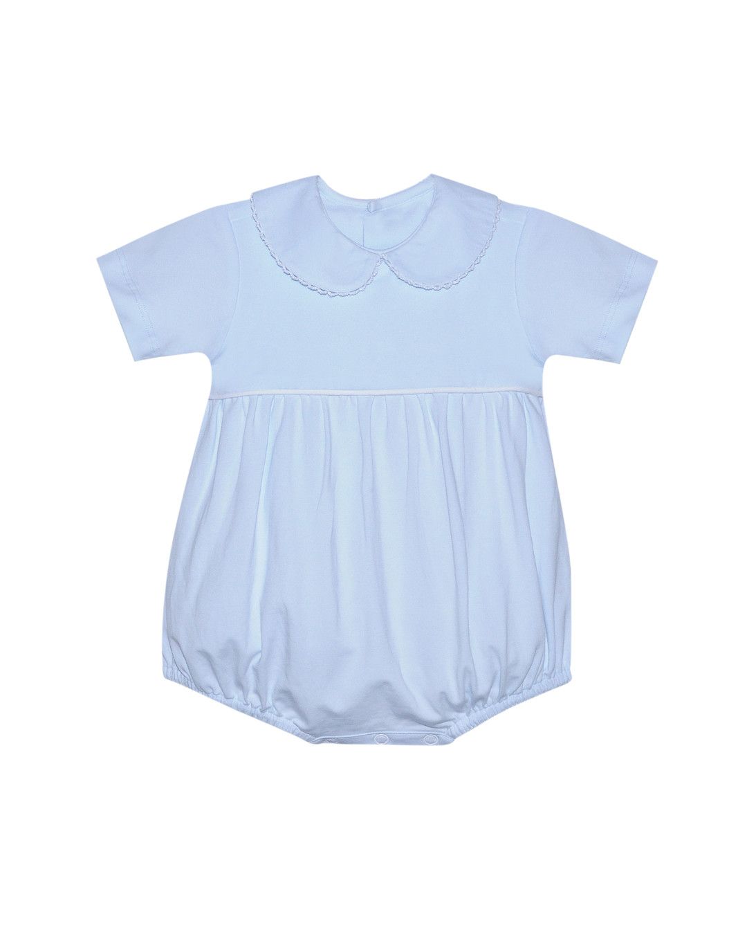 Blue Brady Boy Bubble w/ White Picot