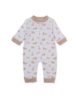 Puppy Paws Brown Print Playsuit