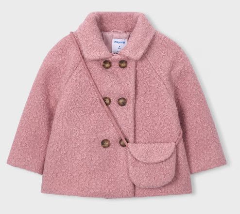 Terry Coat with Bag, Pink