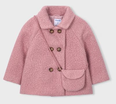 Terry Coat with Bag, Pink