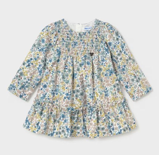Printed Velvet Dress, Anise