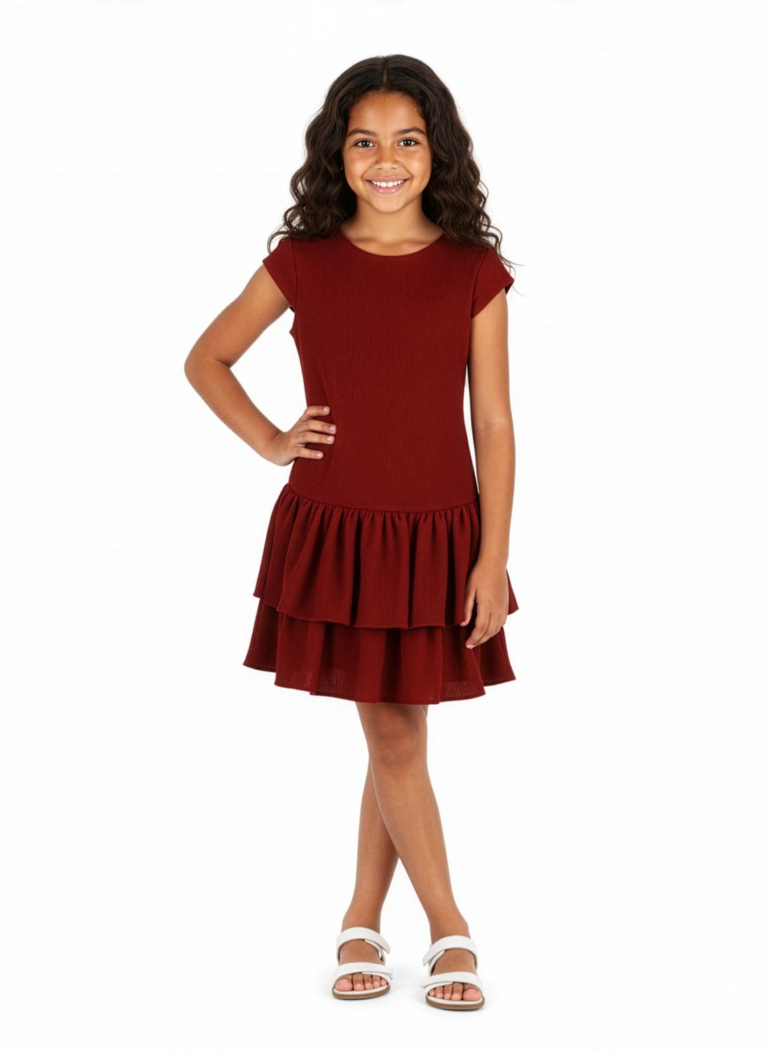 Camila Elastic Dress, Red