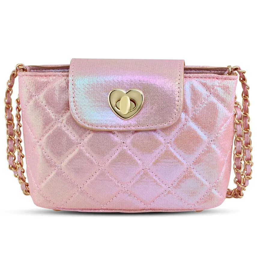 Paige Purse, Petal Pink Metallic