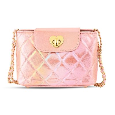 Paige Purse, Petal Pink Metallic