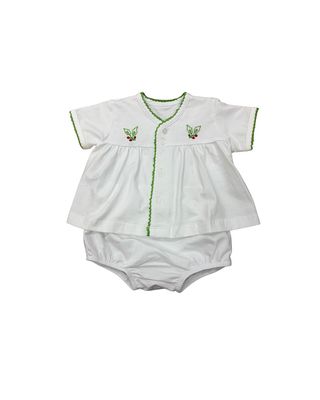 White Brennan Unisex Diaper Set, Hollies