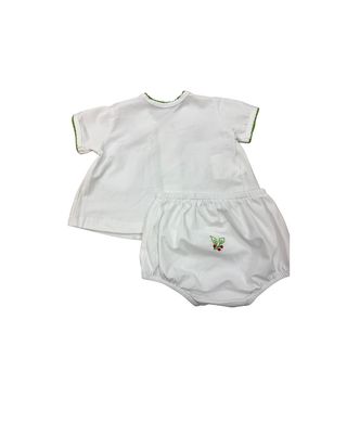 White Brennan Unisex Diaper Set, Hollies