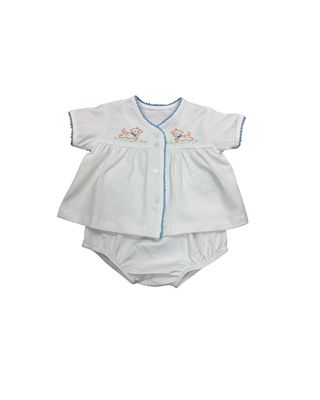 White Brennan Diaper Set, Dog