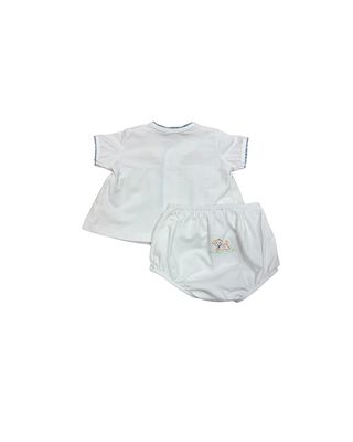 White Brennan Diaper Set, Dog