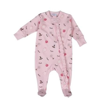 Spookie Time Pima Zipper Footie, Girl